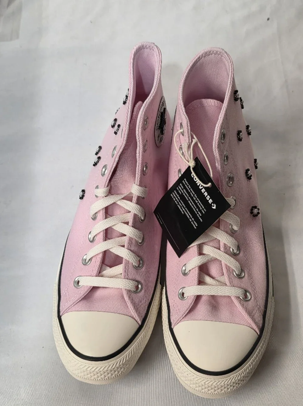 Converse Chuck Taylor All Star High-Top Lace-up Beaded Sneakers Womens Size 9